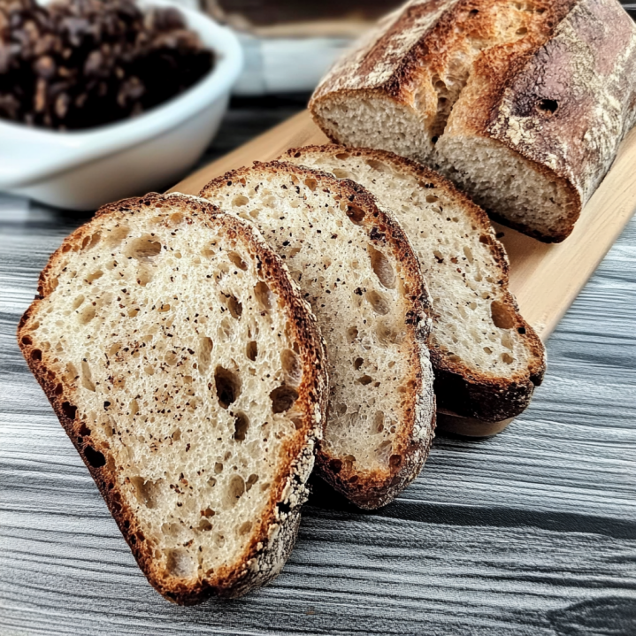 Frisch gebackenes Röstkornbrot mit aromatischer Kruste, saftiger Krume und gerösteten Körnern
