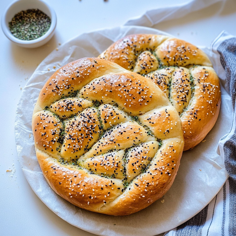 Frisch gebackenes türkisches Fladenbrot Pide mit goldbrauner Kruste